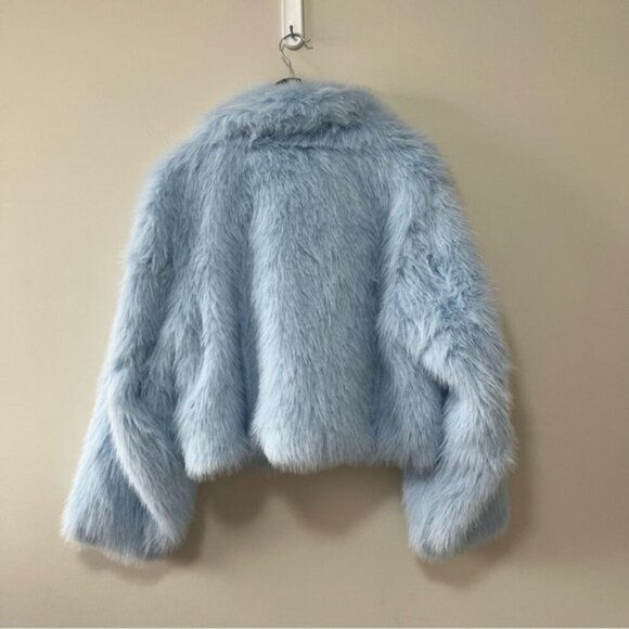 NWT Free People Paris Cropped Faux Fur Jacket Size XL - Picture 7 of 16